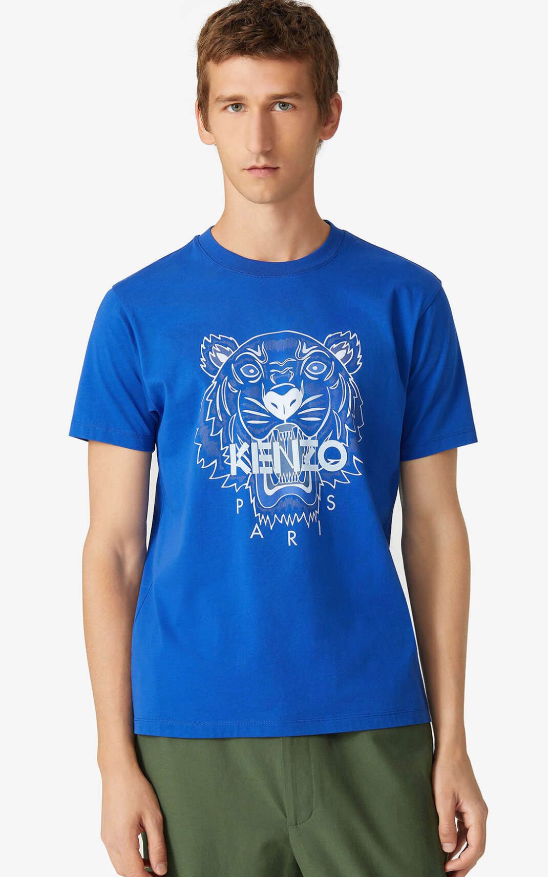 T Shirt Kenzo Homme Tiger Bleu Royal Bleu WPCDN-1027